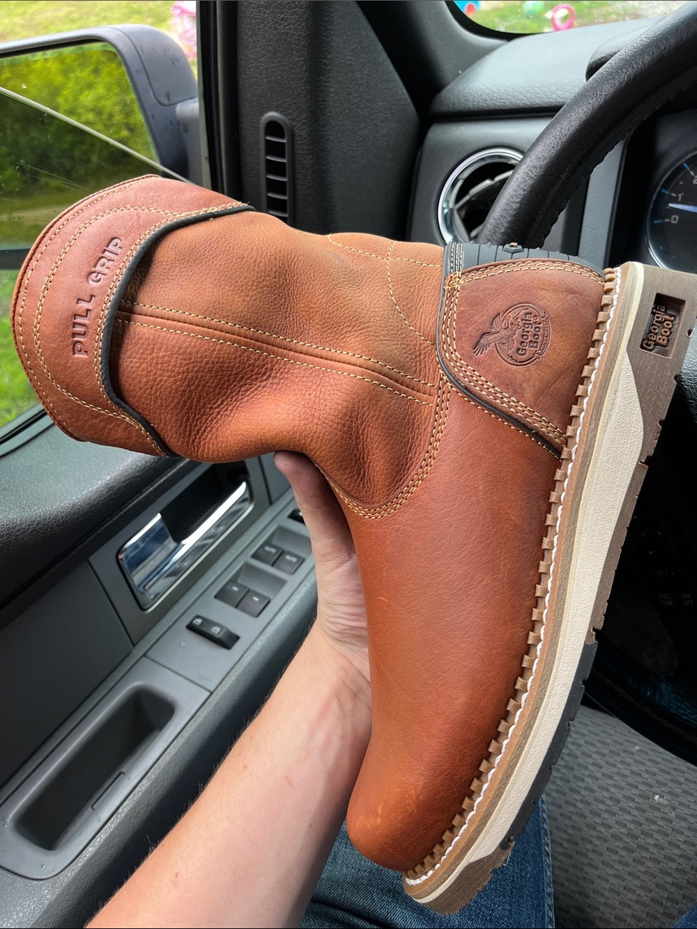 Georgia Boot Men's Tan Pull-On Work Boot